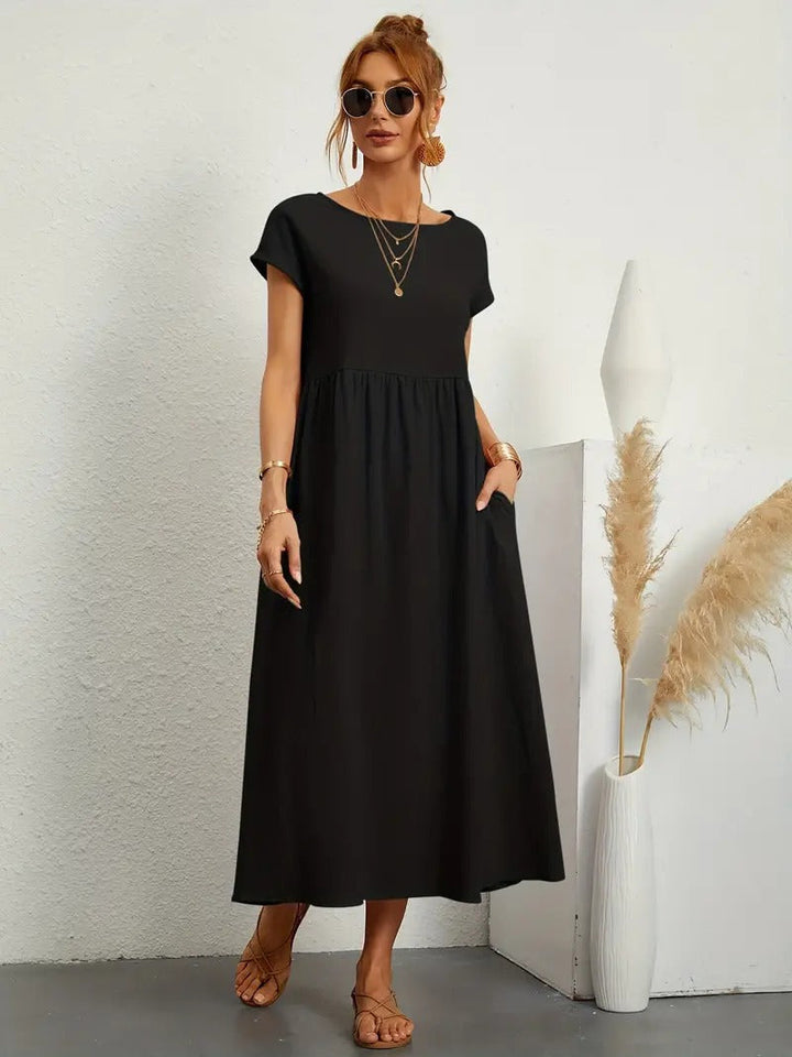 Brigida™ - Elegantes Sommerkleid aus Leinen mit praktischen Taschen