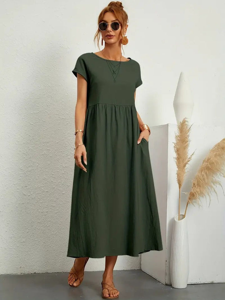 Brigida™ - Elegantes Sommerkleid aus Leinen mit praktischen Taschen