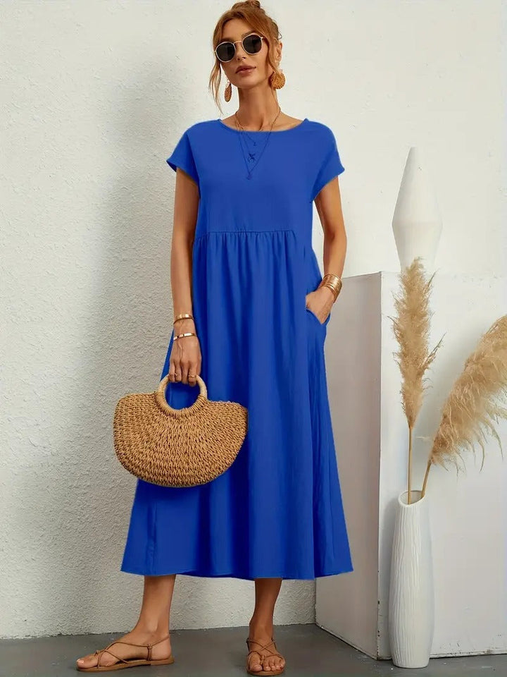 Brigida™ - Elegantes Sommerkleid aus Leinen mit praktischen Taschen