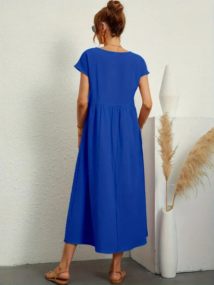 Brigida™ - Elegantes Sommerkleid aus Leinen mit praktischen Taschen