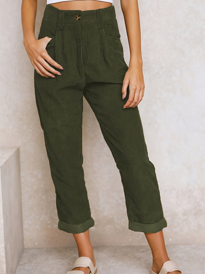 Elegante Damenhose mit hoher Taille für einen modischen und anspruchsvollen Look
