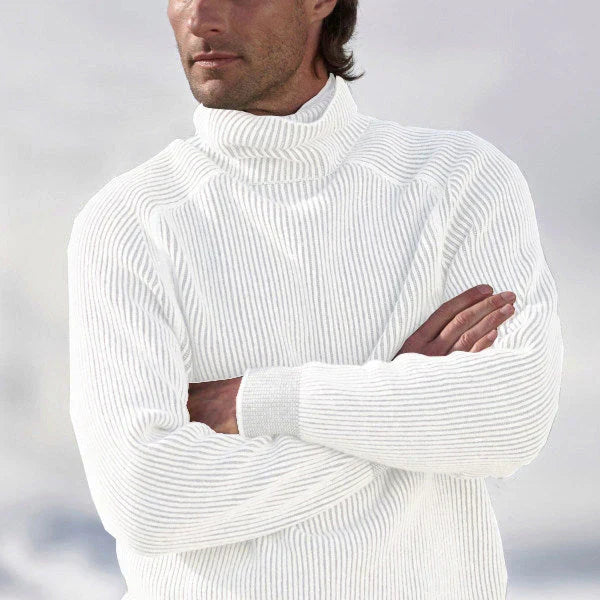 Eleganter Herrenpullover mit luxuriösem Kaschmir-Rollkragen für außergewöhnlichen Stil