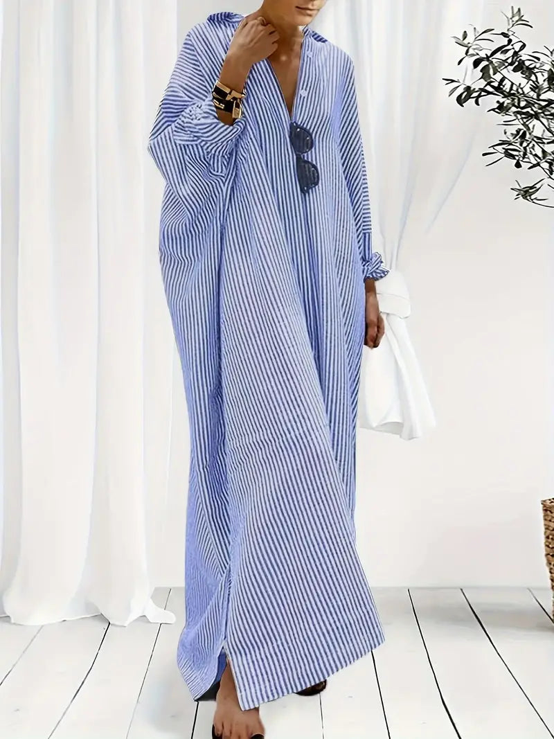 Modisches gestreiftes Maxikleid für Damen - die perfekte Wahl für jeden Anlass