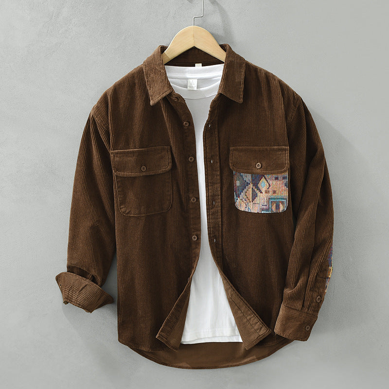 Stilvolles Herrenhemd im Vintage-Look aus besonders weicher und hochwertiger Baumwolle