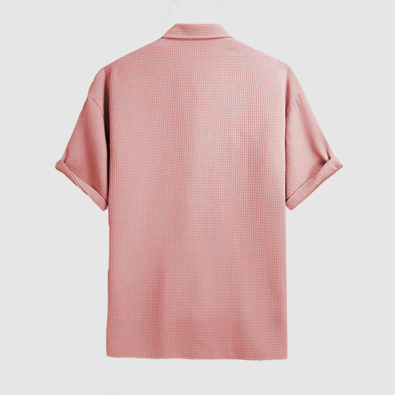 Modisches und bequemes Herren-T-Shirt aus elegantem Waffelstrick