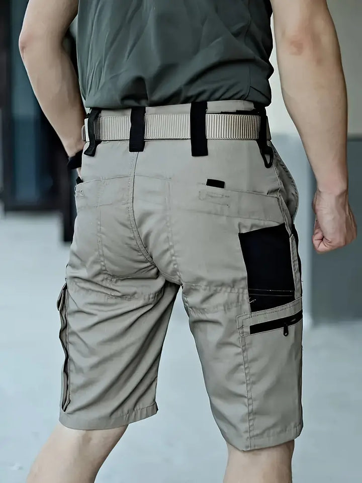 Męskie szorty outdoor cargo z wieloma funkcjonalnymi kieszeniami dla aktywnych mężczyzn