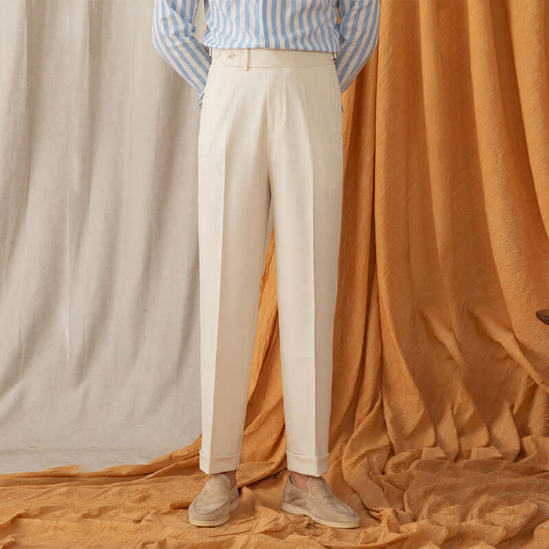 Stylische Herrenhose mit hoher Taille für einen eleganten und bequemen Look