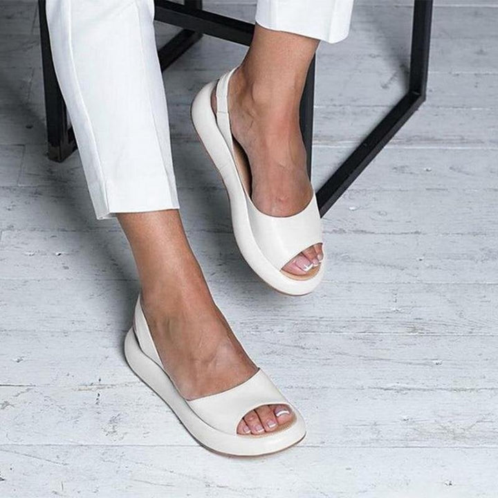 Stilvolle und bequeme offene Plateausandalen für Damen für einen eleganten Look
