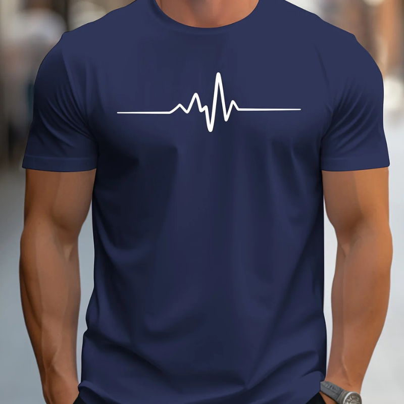 Stylowy letni T-shirt z nadrukiem dla mężczyzn - Komfort i modny look od Zach