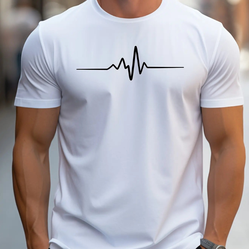 Stylowy letni T-shirt z nadrukiem dla mężczyzn - Komfort i modny look od Zach