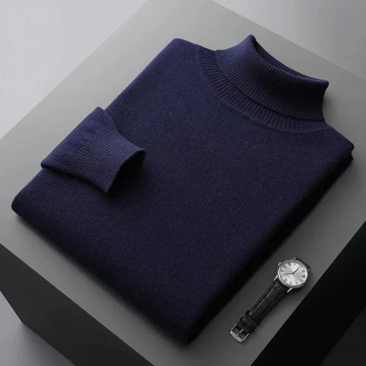 Exklusiver Herren-Rollkragenpullover aus Kaschmir - eine Kombination aus Eleganz und hohem Komfort