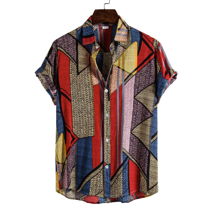 Modisches Kurzarm-T-Shirt für Männer mit einzigartigem Vintage-Print