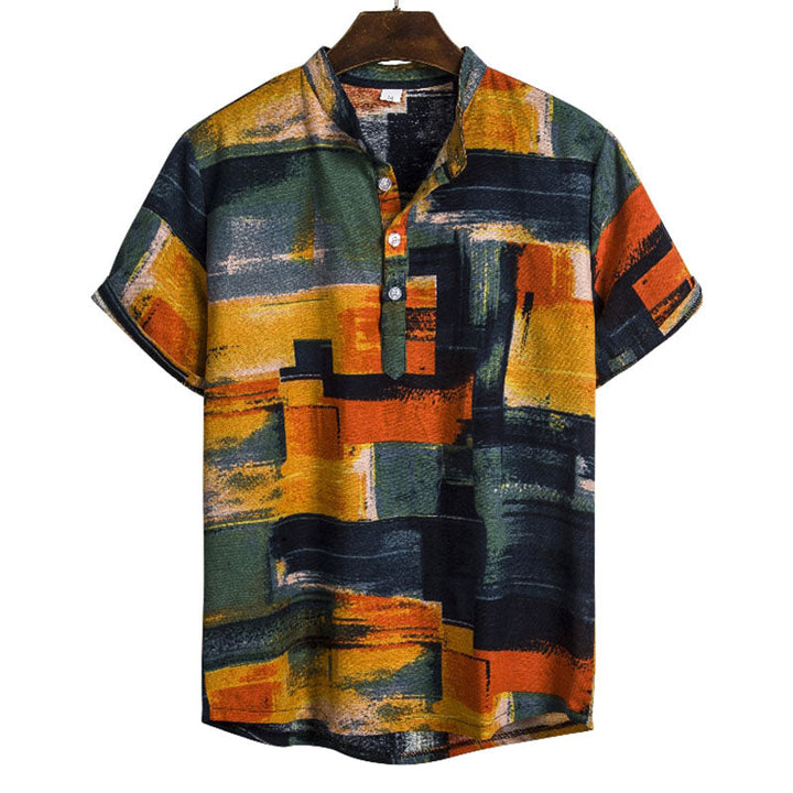 Stylisches Herren-T-Shirt im Retro-Stil mit modernem Druck - ein trendiger und einzigartiger Look
