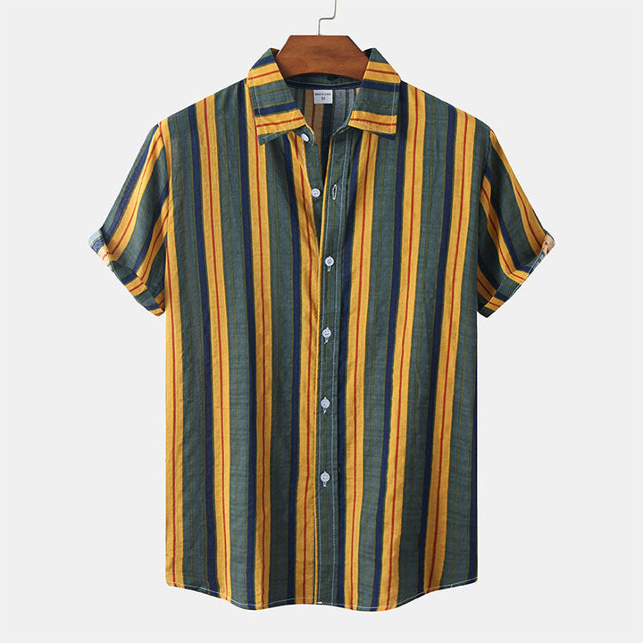Elegantes Herren-Kurzarm-T-Shirt mit stylischen Retro-Streifen
