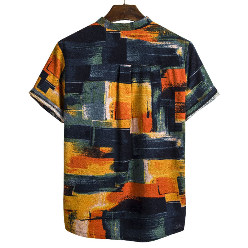 Stylisches Herren-T-Shirt im Retro-Stil mit modernem Druck - ein trendiger und einzigartiger Look
