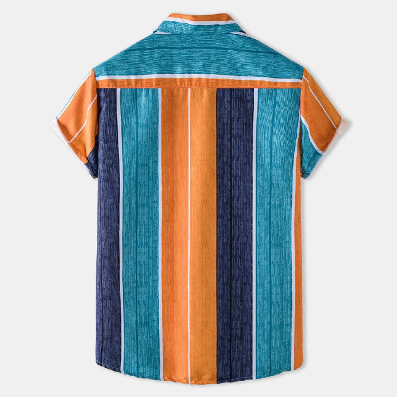 Elegantes Herren-T-Shirt im Vintage-Stil mit kurzen Ärmeln aus hochwertiger Baumwolle