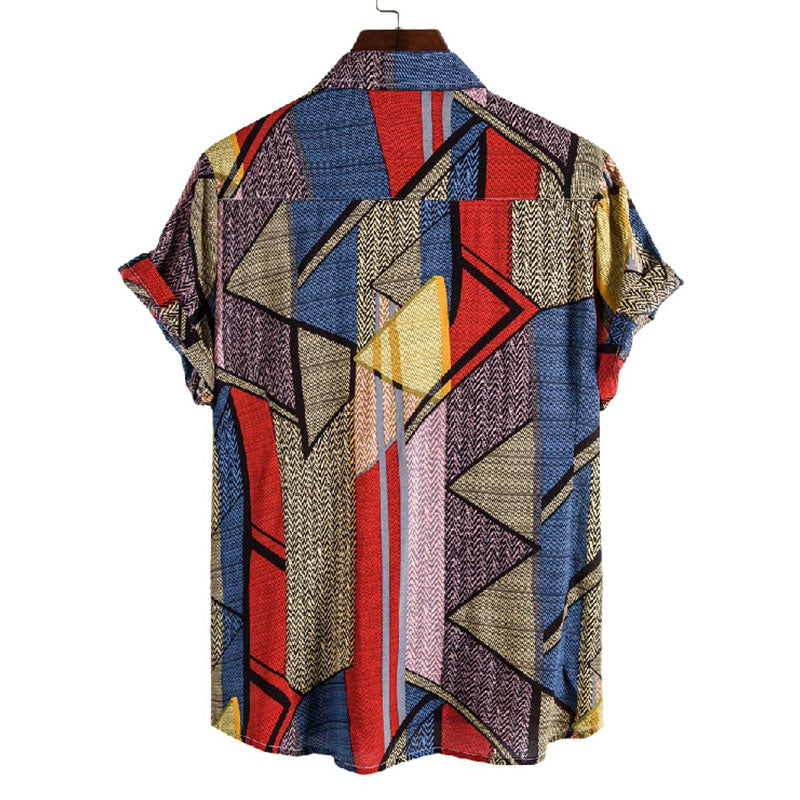 Modisches Kurzarm-T-Shirt für Männer mit einzigartigem Vintage-Print