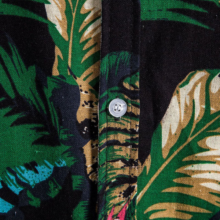 Elegantes Herren-Kurzarm-T-Shirt mit auffälligem floralem Muster - aus hochwertiger Baumwolle