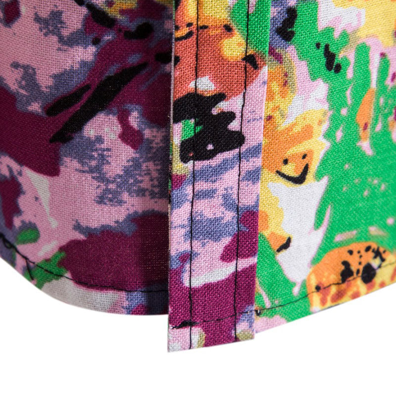 Stylisches Kurzarm-T-Shirt mit Blumendruck für Männer - bringt Frische in Ihren Look