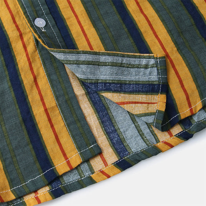 Elegantes Herren-Kurzarm-T-Shirt mit stylischen Retro-Streifen