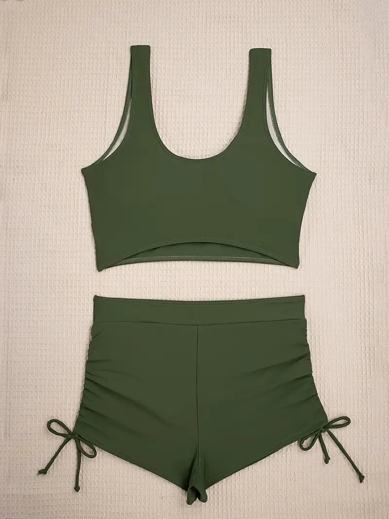 Fenella | Set de Bikini Actif Vert Léger