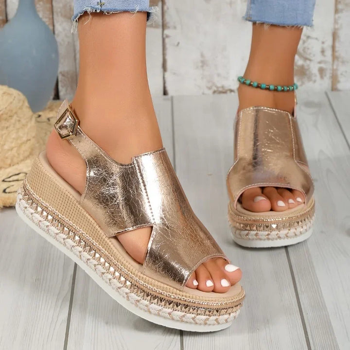 Gabriela™ - Elegante Sandalen mit Plateauabsatz und Knöchelschnalle für einen eleganten Look