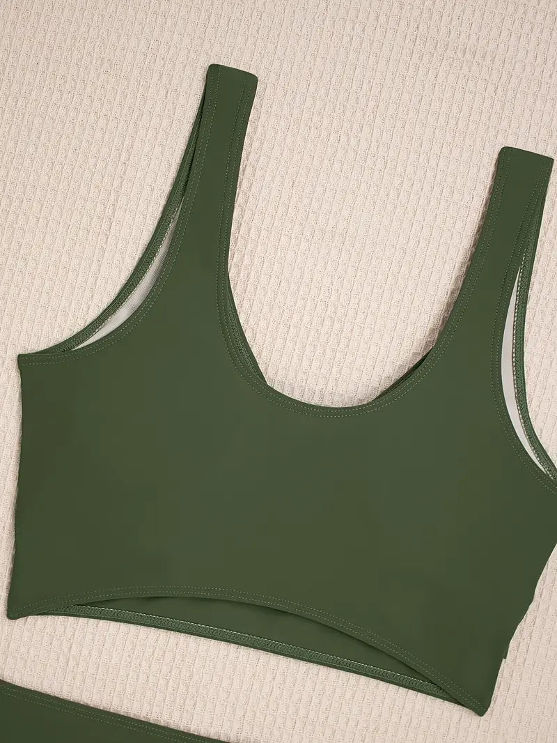Fenella | Set de Bikini Actif Vert Léger