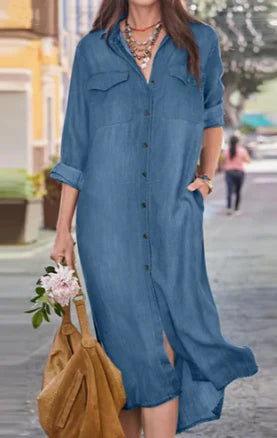 Modisches langärmeliges Damenkleid - perfekt für jede Gelegenheit