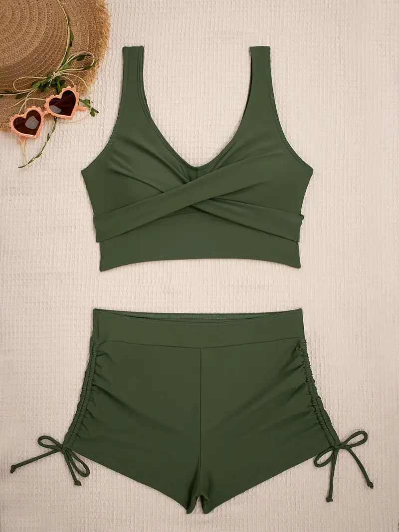 Fenella | Set de Bikini Actif Vert Léger