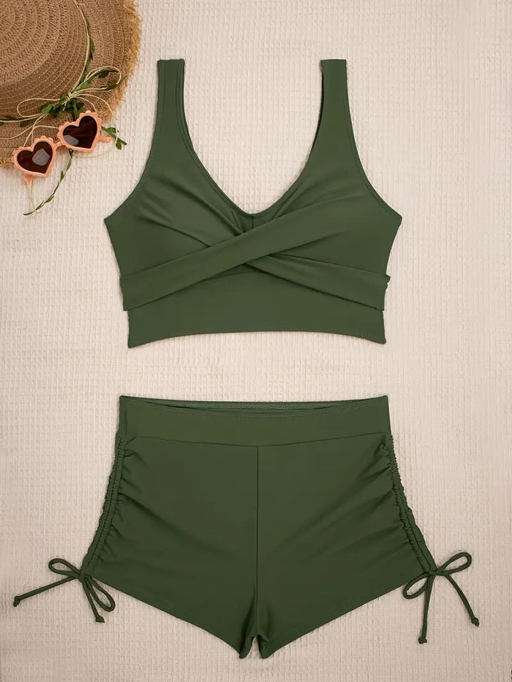 Fenella | Set de Bikini Actif Vert Léger