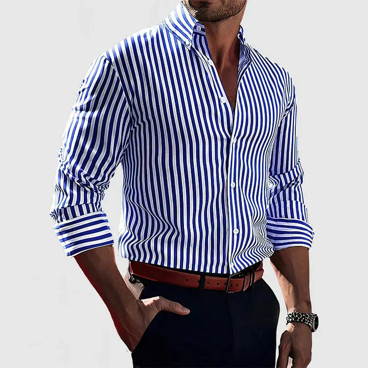 Elegantes gestreiftes Herrenhemd von Antonio - ein modischer und stilvoller Look für jede Gelegenheit