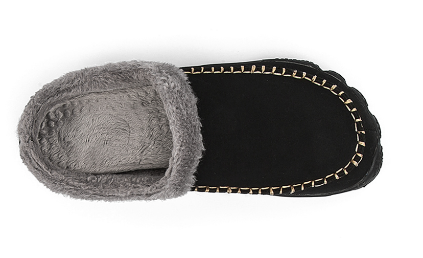 Heidi-Mode - Elegante und bequeme Winterpantoffeln mit rutschfester Gummisohle für Herren