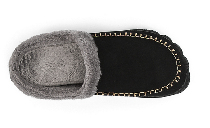 Heidi-Mode - Elegante und bequeme Winterpantoffeln mit rutschfester Gummisohle für Herren