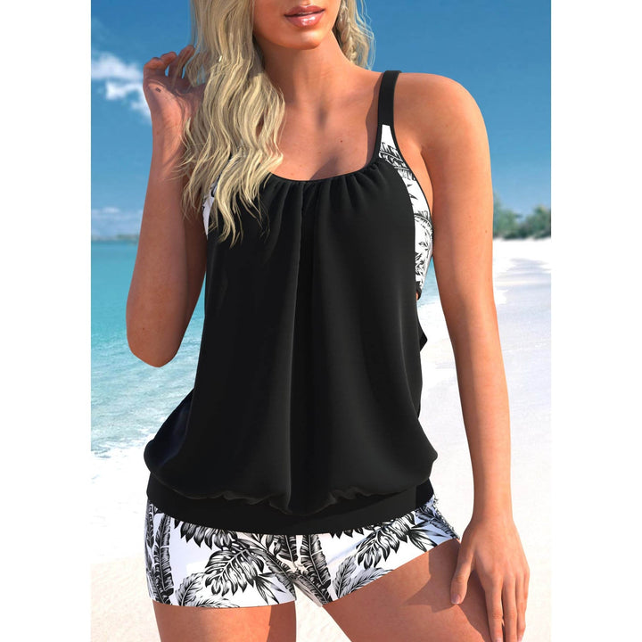 Dympna | Stijlvol Losse Pasvorm Tankini Set voor Comfortabele en Modieuze Badkleding