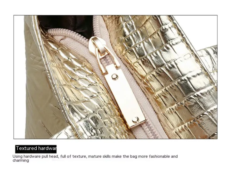 Calliope Luxe Croco-Textuur Tas - Stylowa i Stabilna Torebka dla Kobiet Ceniących Elegancję
