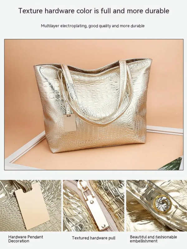 Calliope Luxe Croco-Textuur Tas - Stylowa i Stabilna Torebka dla Kobiet Ceniących Elegancję