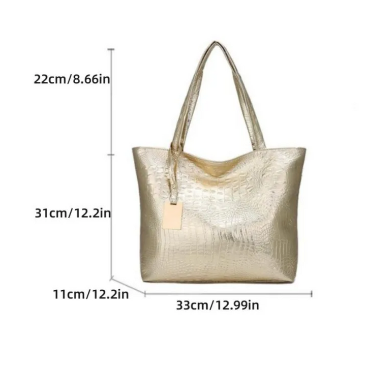 Calliope Luxe Croco-Textuur Tas - Stylowa i Stabilna Torebka dla Kobiet Ceniących Elegancję