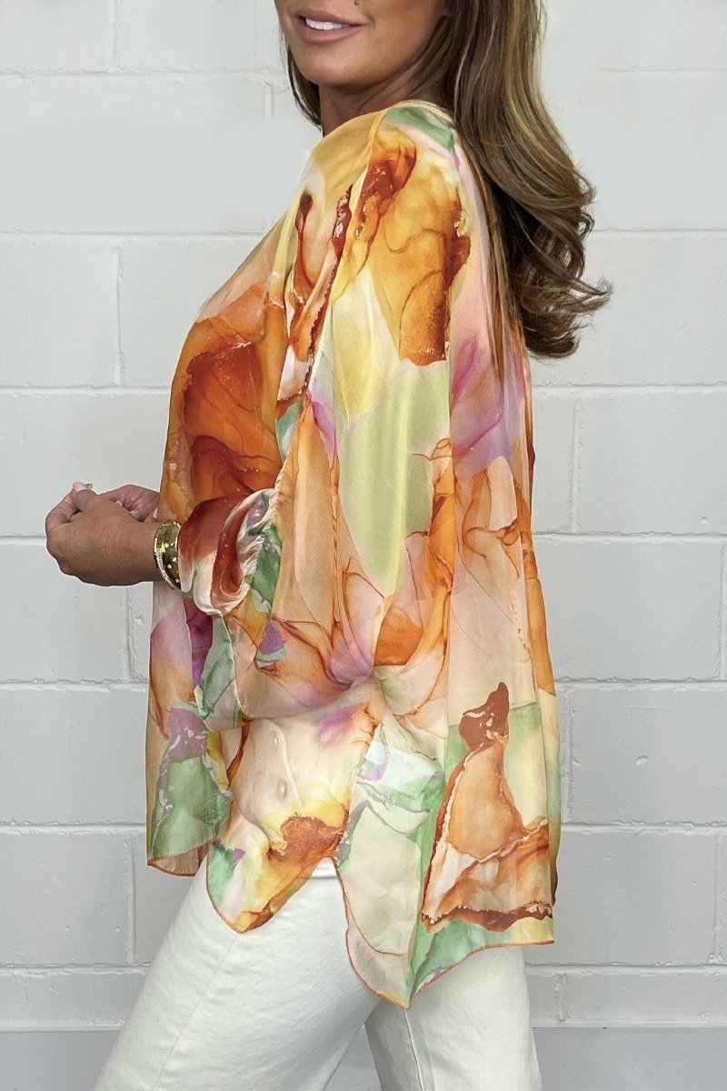 Stylische Damenbluse mit floralem Muster - perfekt für sommerliche Eleganz