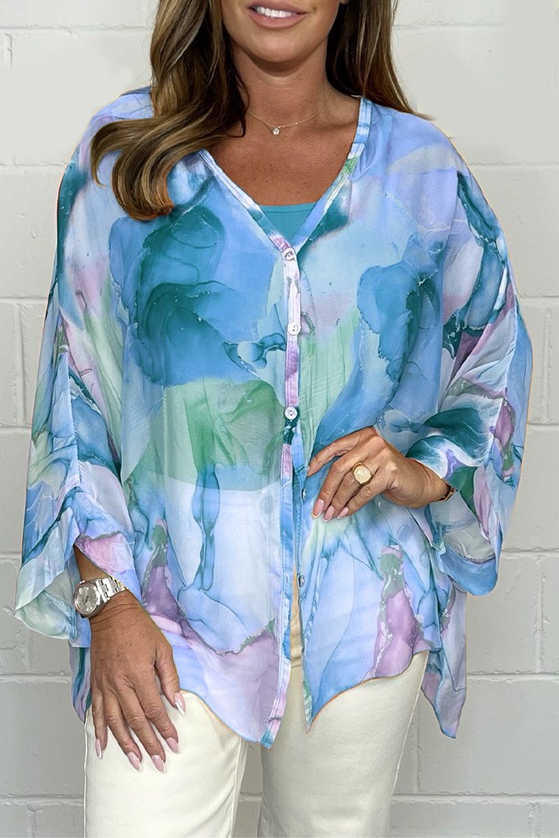 Stylische Damenbluse mit floralem Muster - perfekt für sommerliche Eleganz