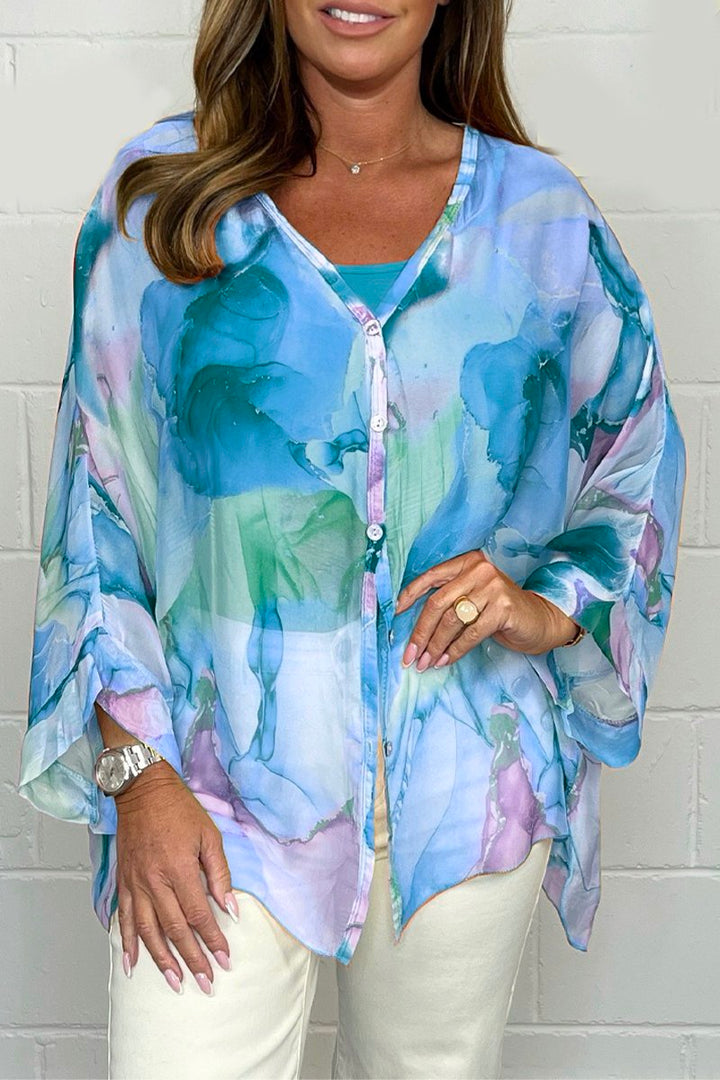 Stylische Damenbluse mit floralem Muster - perfekt für sommerliche Eleganz