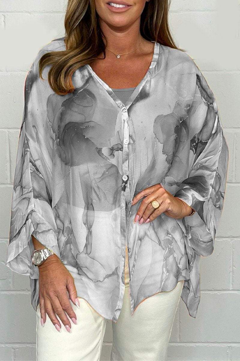 Stylische Damenbluse mit floralem Muster - perfekt für sommerliche Eleganz