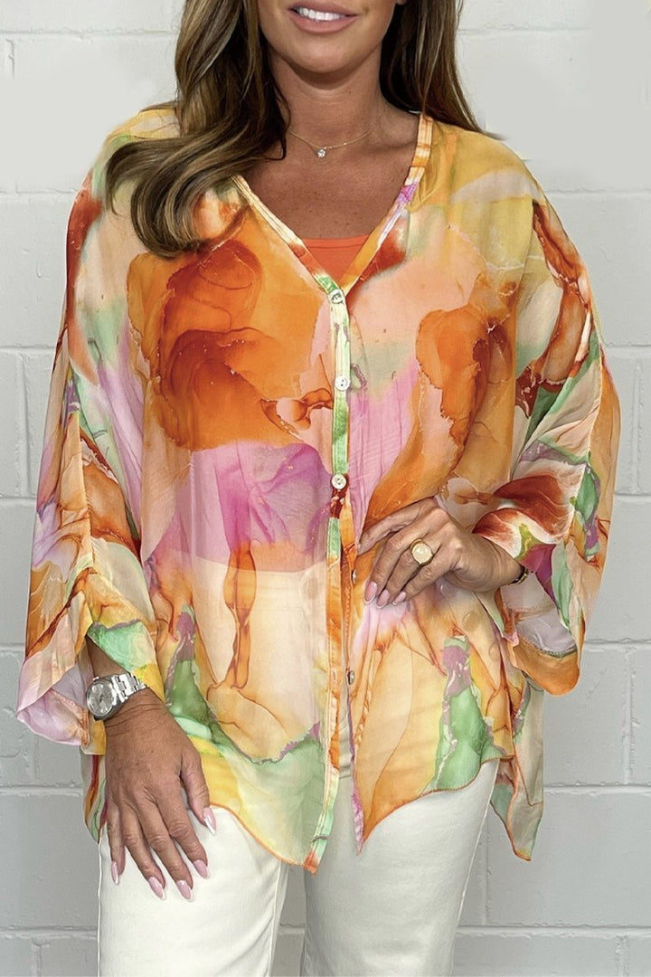 Stylische Damenbluse mit floralem Muster - perfekt für sommerliche Eleganz