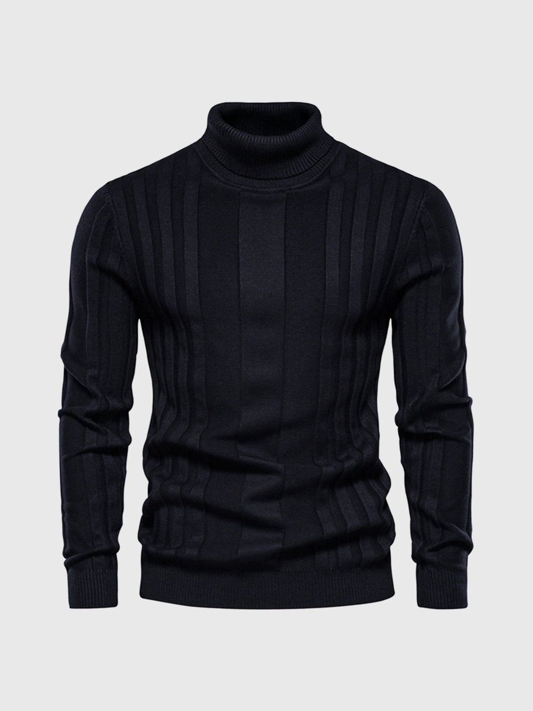 Eleganter gestreifter Rollkragenpullover für Herren - eine Kombination aus Komfort und Stil