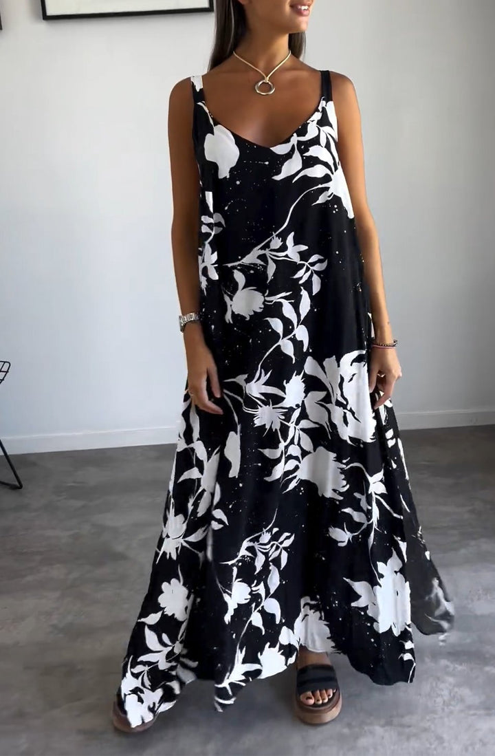 Elegantes Damenkleid mit attraktivem Druck für besondere Anlässe
