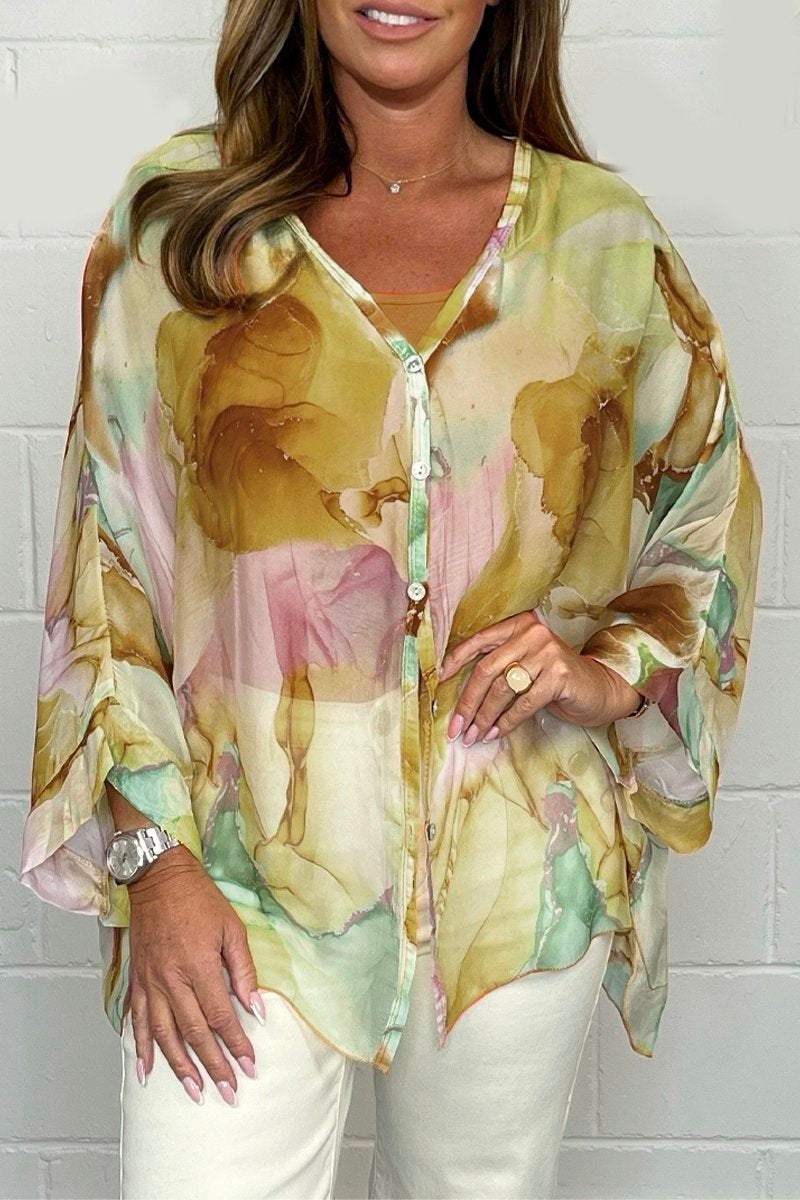 Stylische Damenbluse mit floralem Muster - perfekt für sommerliche Eleganz