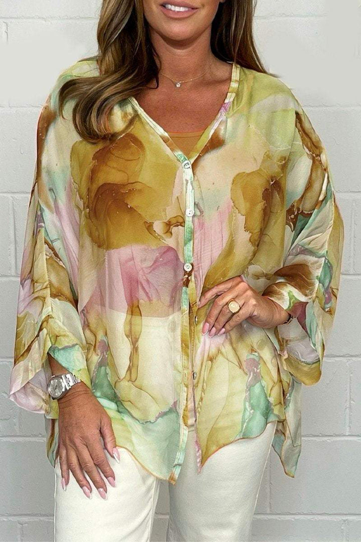 Stylische Damenbluse mit floralem Muster - perfekt für sommerliche Eleganz