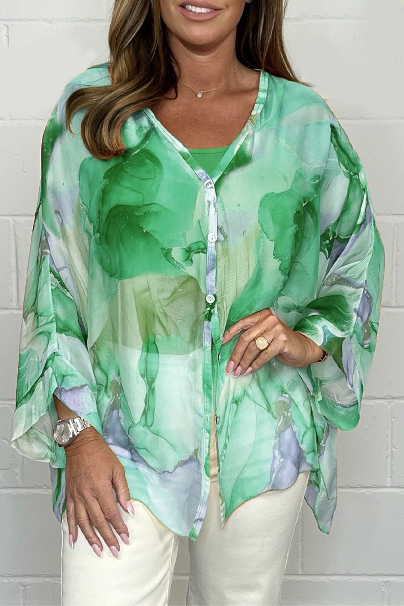 Stylische Damenbluse mit floralem Muster - perfekt für sommerliche Eleganz