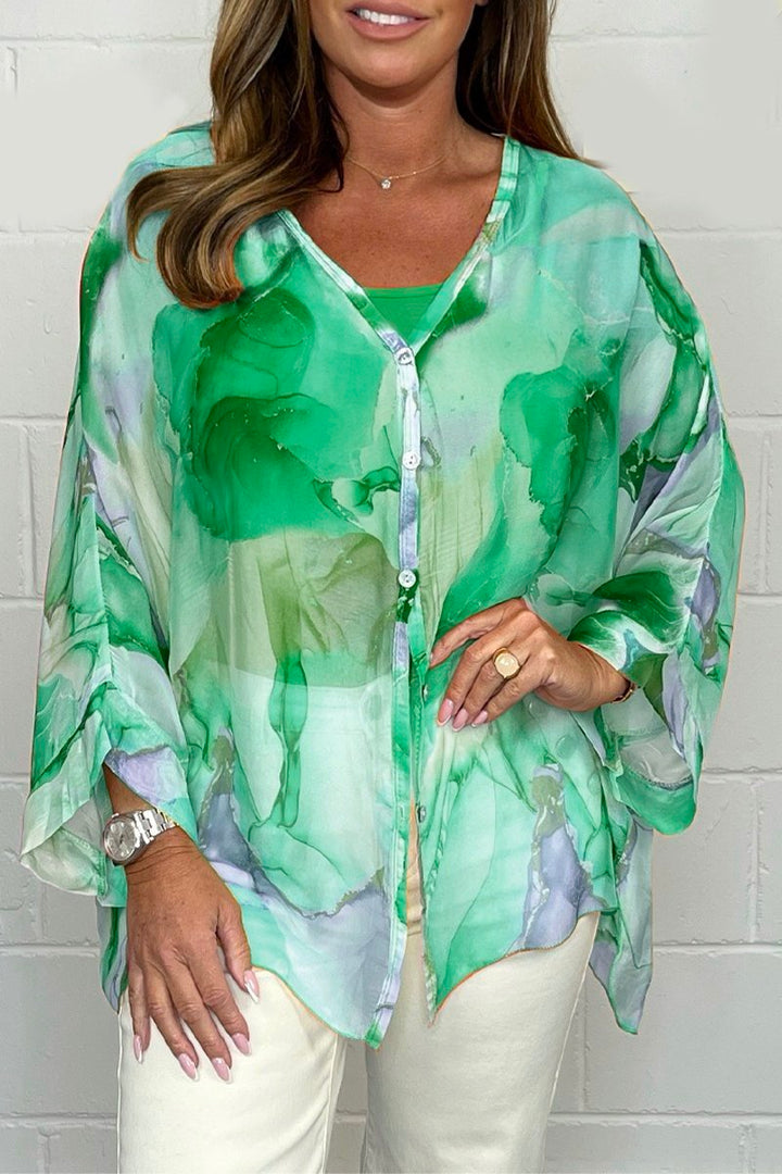 Stylische Damenbluse mit floralem Muster - perfekt für sommerliche Eleganz