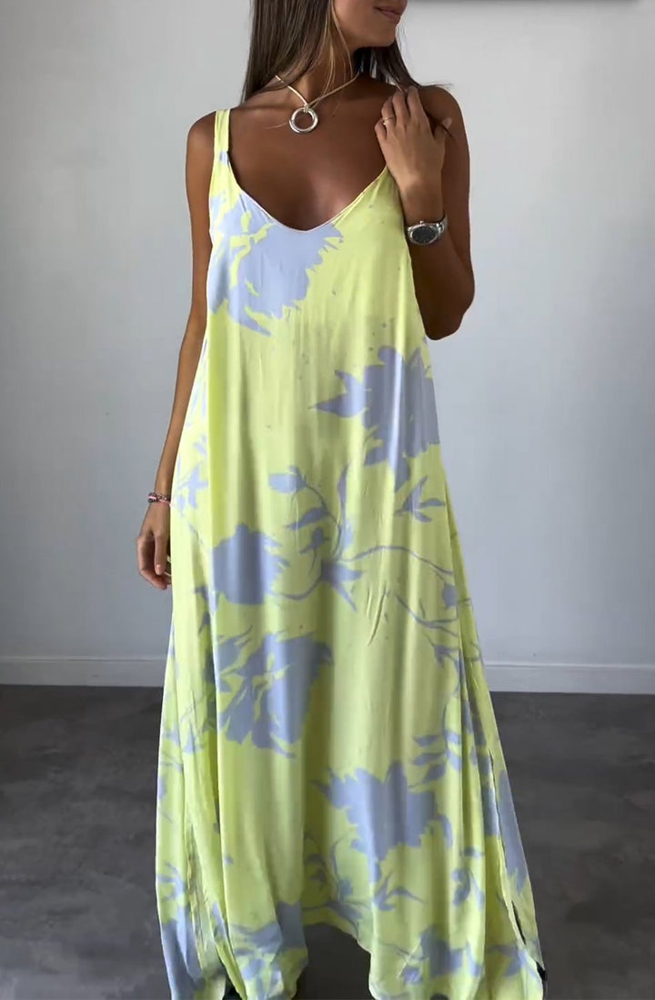 Elegantes Damenkleid mit attraktivem Druck für besondere Anlässe