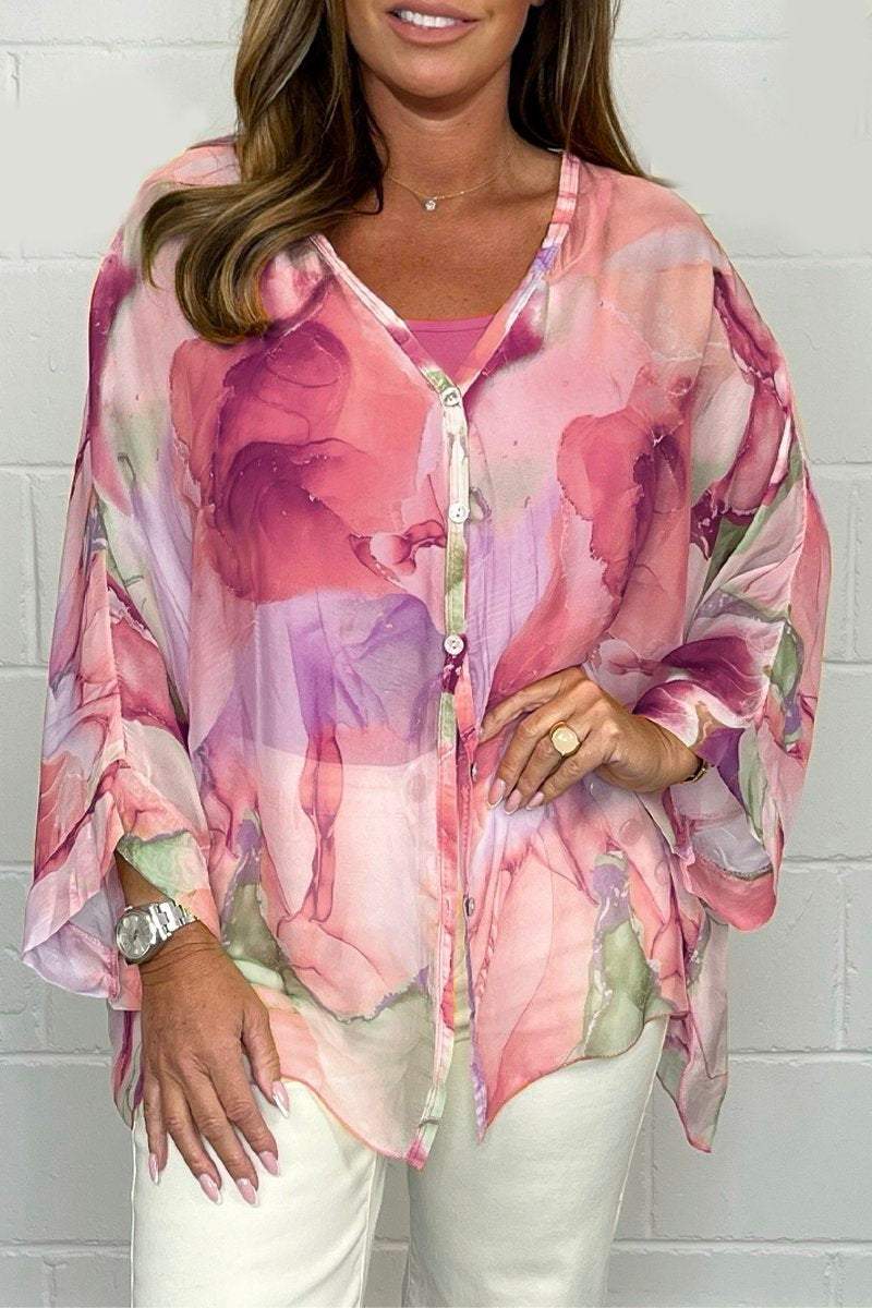 Stylische Damenbluse mit floralem Muster - perfekt für sommerliche Eleganz